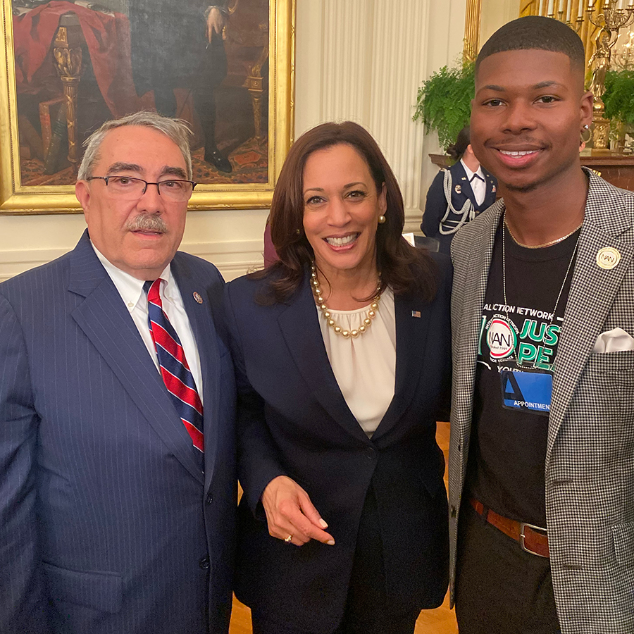 Youth and College Director Tylik McMillan joined President Biden and VicePresident Harris NAN